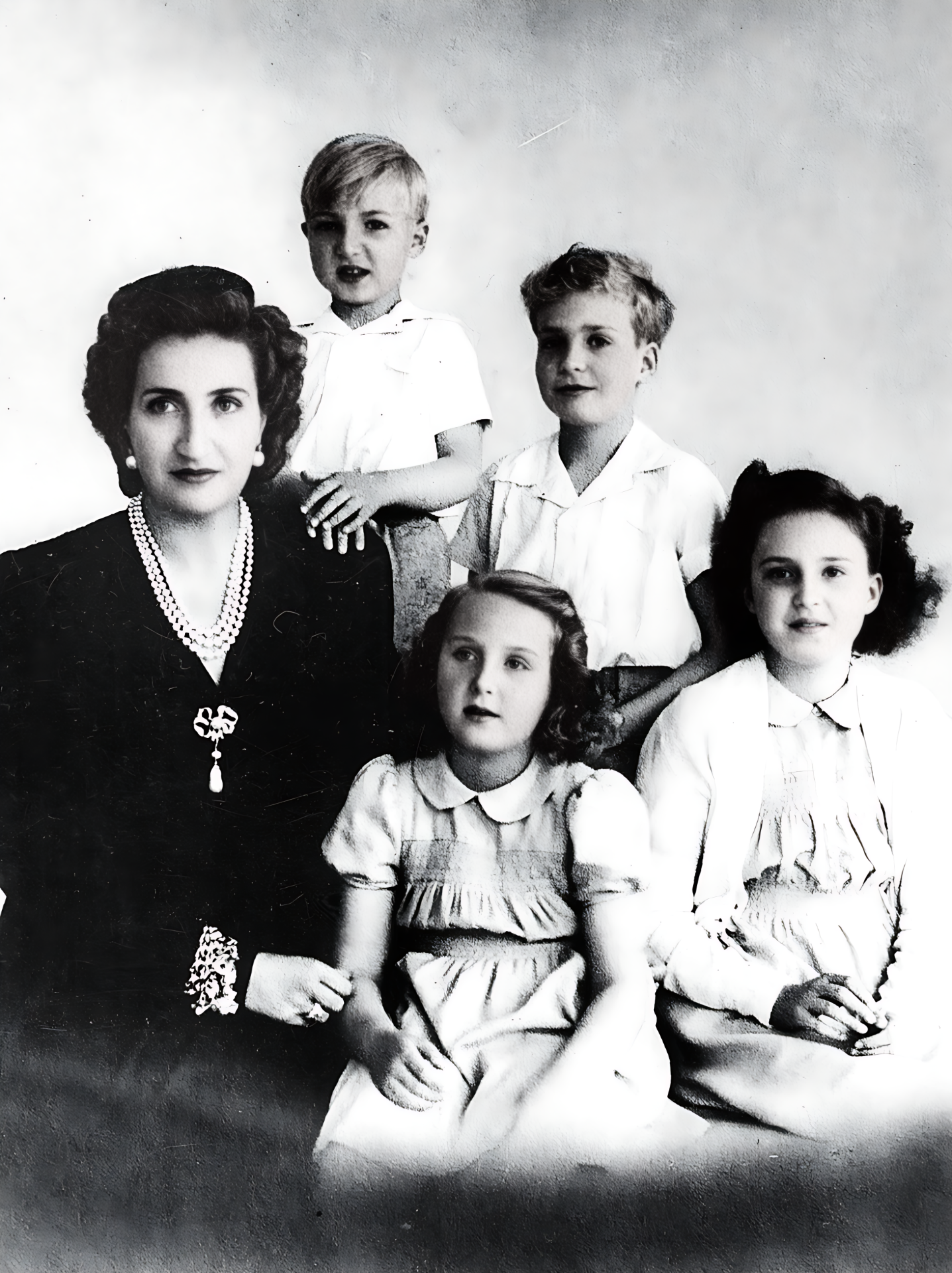 La familia de Borbón en los años cuarenta