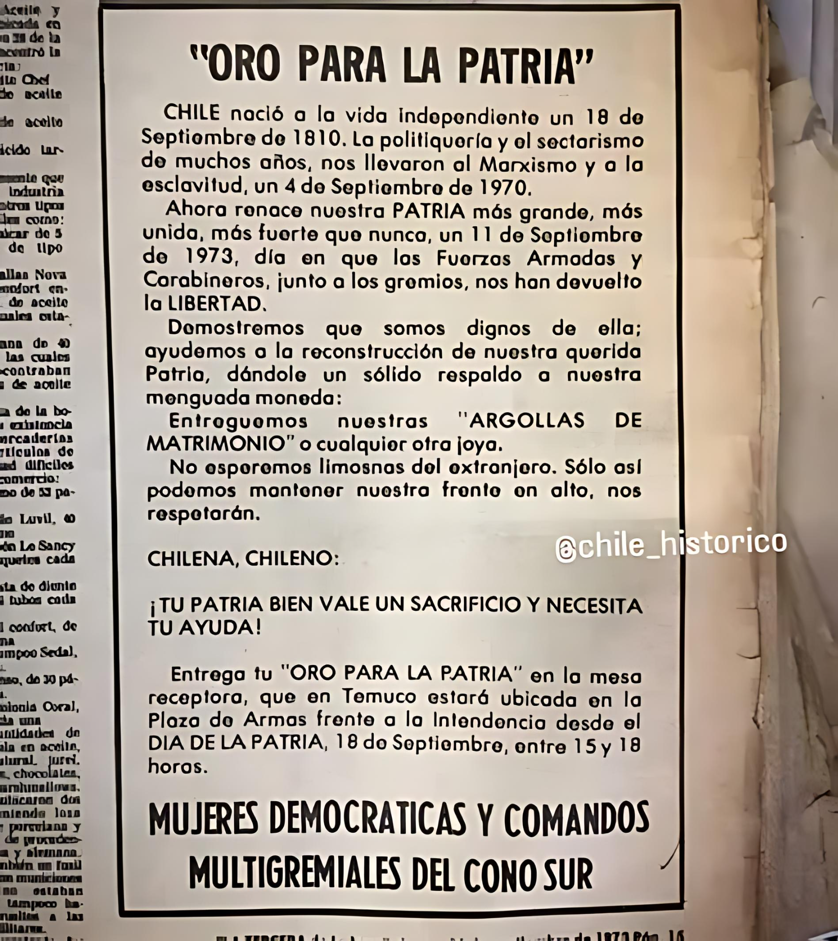 Documentos y materiales de la campaña Comprométase con Chile