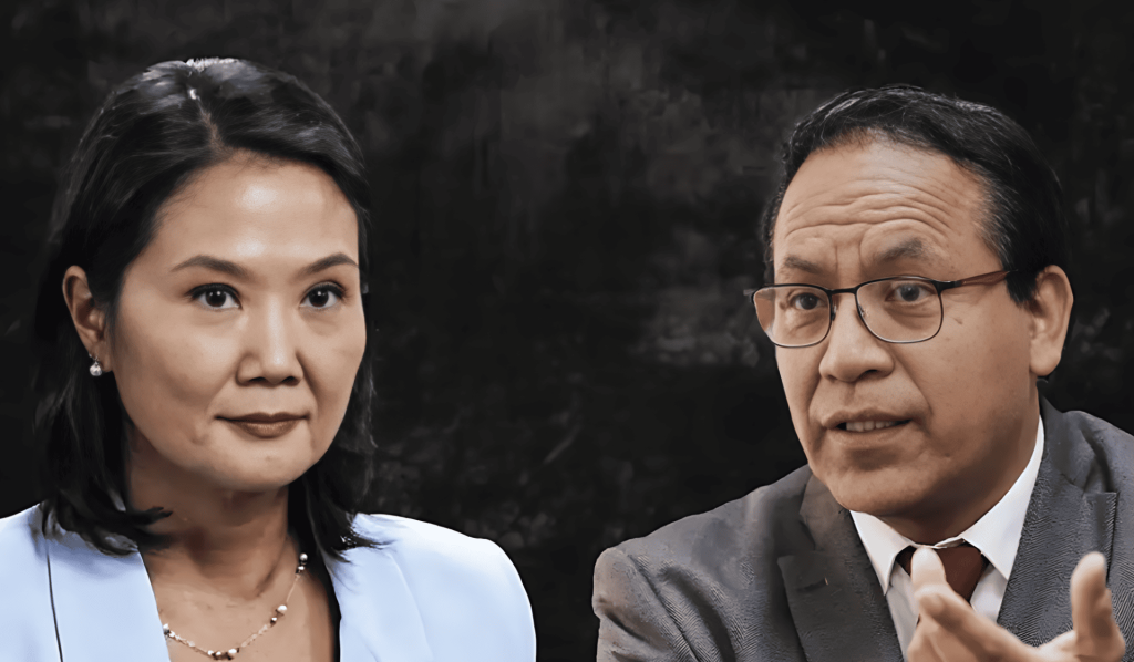 Foto de Keiko Fujimori y Roberto Sanchez