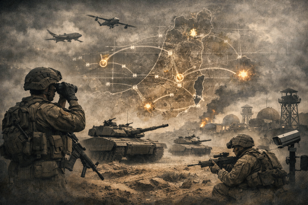 Israel doctrina de guerra permanente — operaciones militares en múltiples frentes