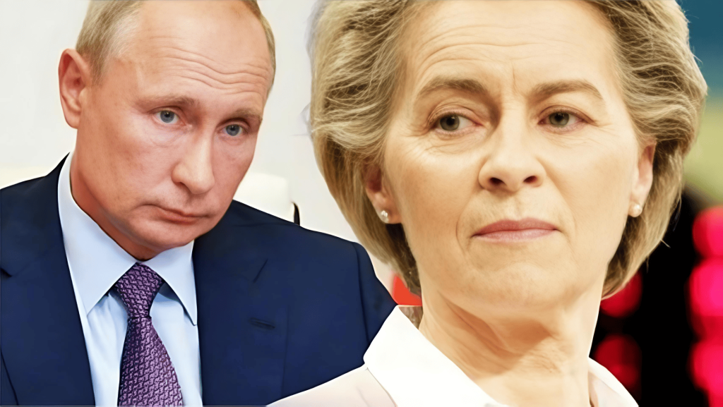 Putin y von der Leyen juntos en una imagen de contraste político.