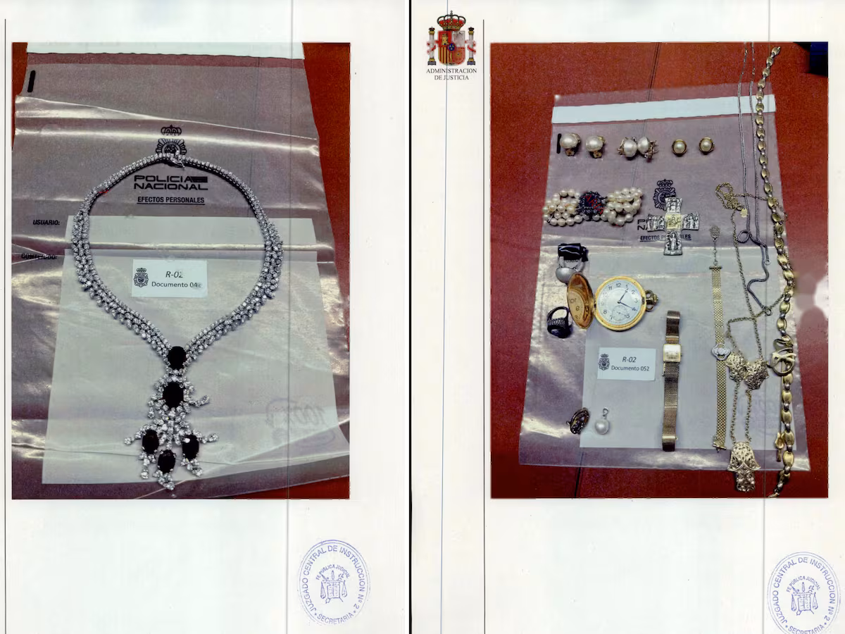 Joyas encontradas en la oficina de Zapatero — tasadas en 1,3 millones de euros