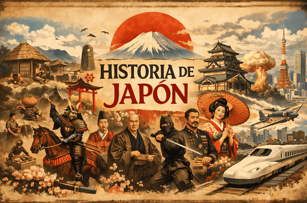 Historia de Japón: samuráis, geishas, Fuji, Shinkansen, evolución cultural.