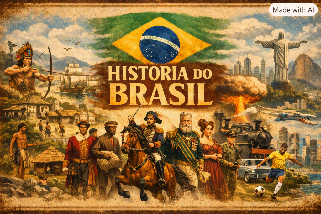 Historia de Brasil: indígenas, colonos, personajes históricos y símbolos modernos.