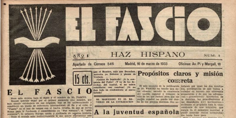 Periódico El Fascio, precursor de la prensa falangista española