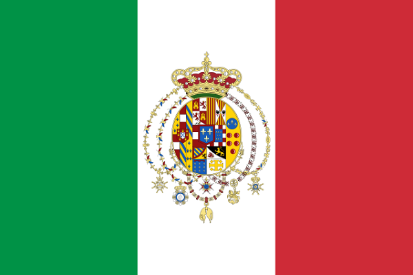 Bandera del Reino de Sicilia, 1860