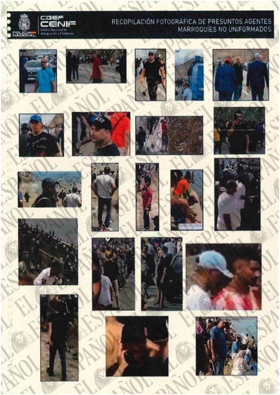 Fotografías del informe policial CENIF sobre la crisis de Ceuta