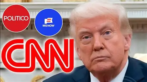 Donald Trump junto a logos de medios: CNN, Politico, MSNOW.
