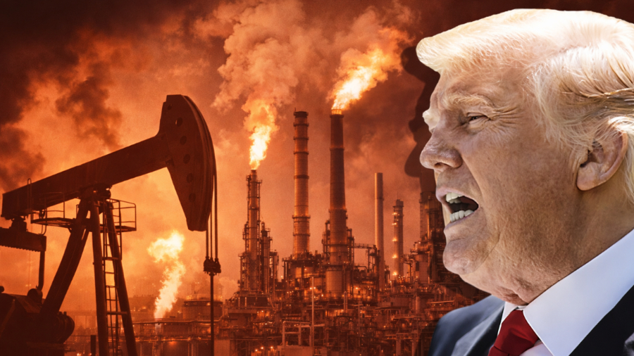 Trump, refinería de petróleo y contaminación industrial.